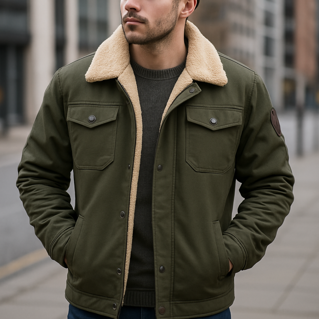 Winter Bomberjacke mit Fleece-Futter & Taschen – NordHaven Coat