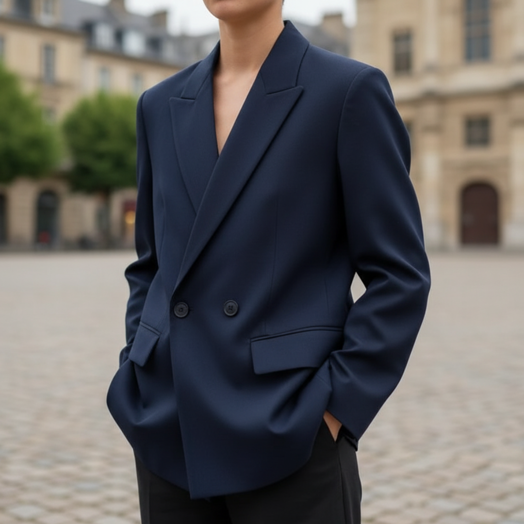 Mantel Damen mit Doppelreihigem Schnitt & Elegantem Office-Look – LioraBlaze Blazer