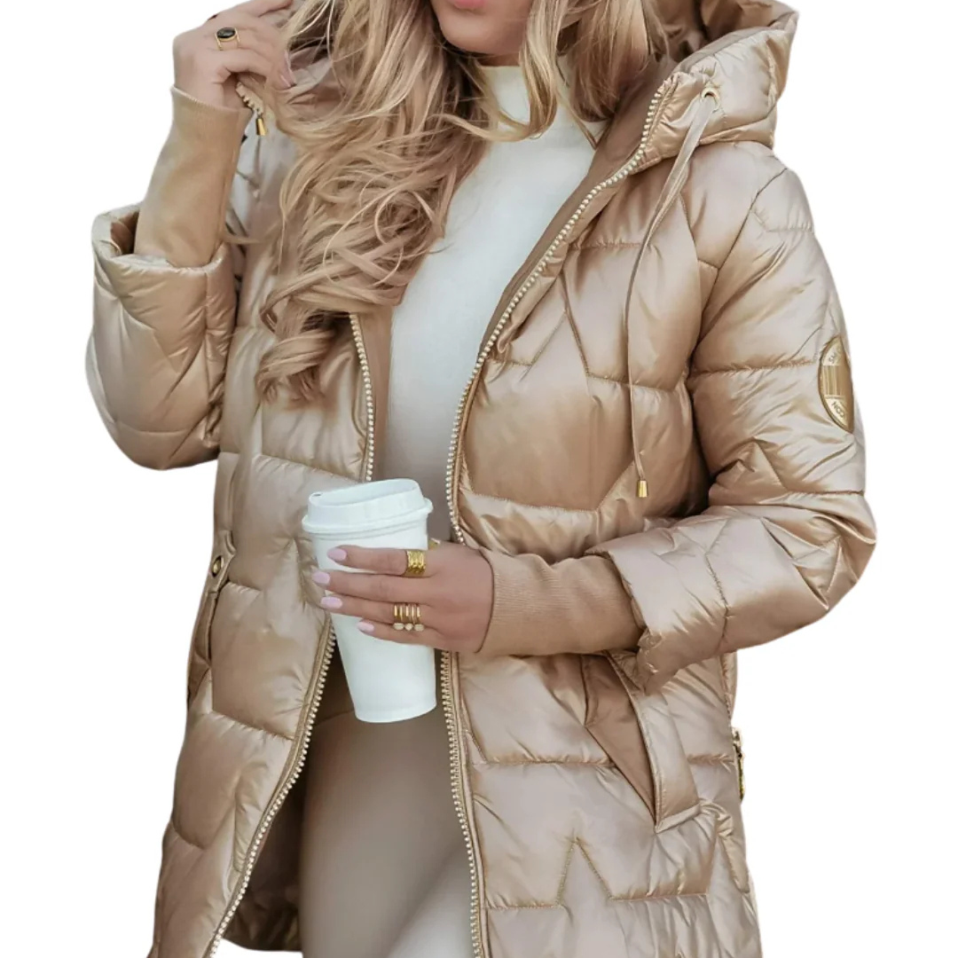 Wintermantel mit Kapuze & Wattierung – FrostLuxe Coat