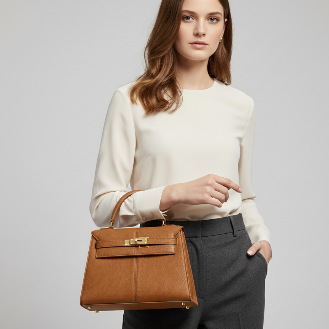 Nordspur | Große quadratische Handtasche mit Tragegriff