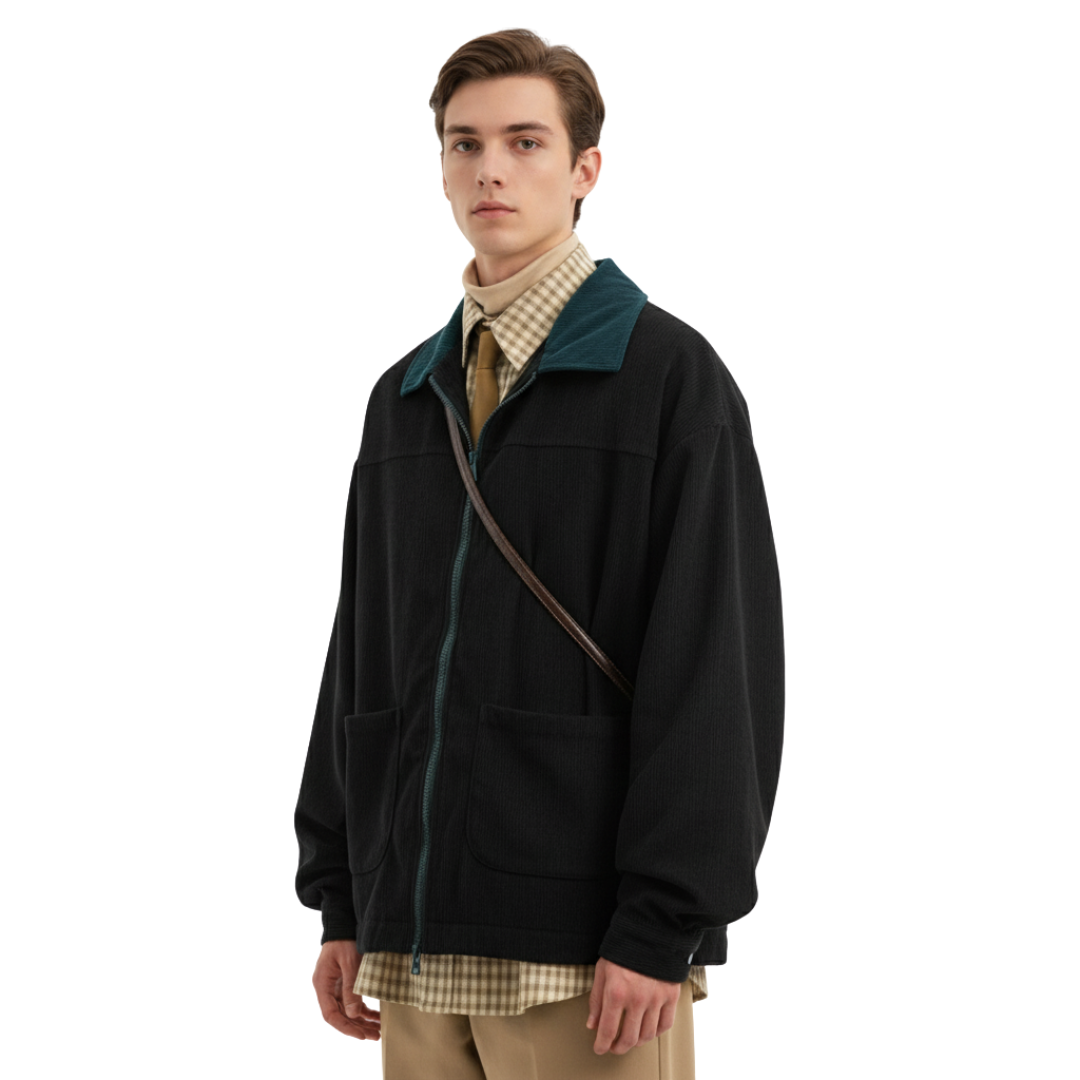 Herren Retro Cord-Bomberjacke – Broadmoor Reißverschlussjacke