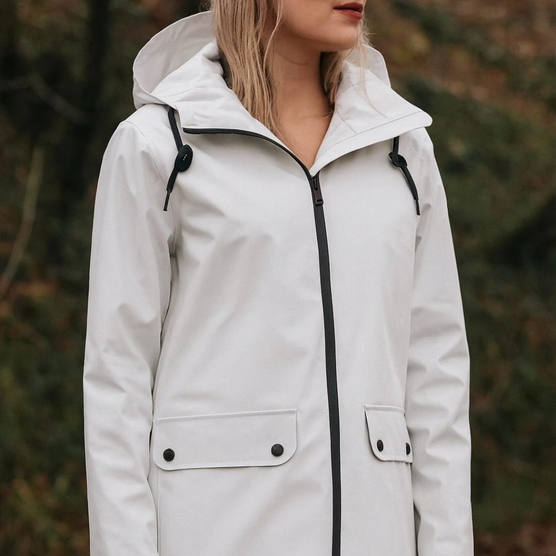 Wasserdichte Damenjacke mit Kapuze & Atmungsaktivem Komfort – RainChic Coat