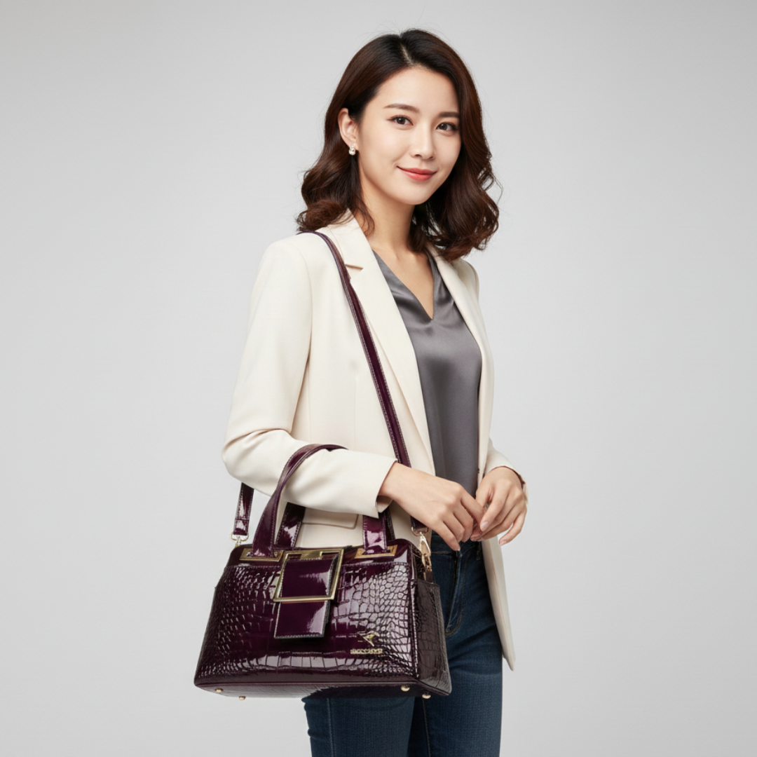 Nordspur | Große Lack-Tote-Tasche