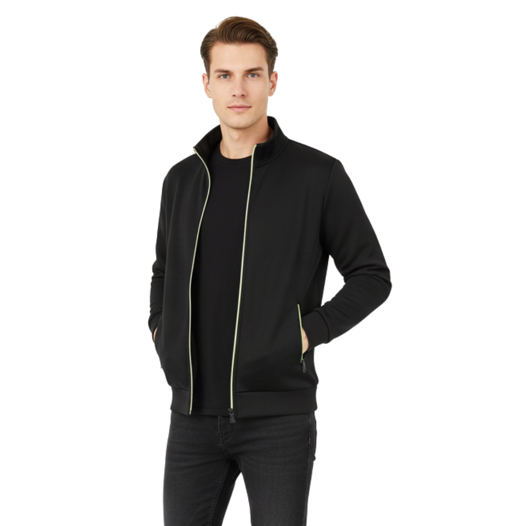 Herren Fleecejacke mit Reißverschluss – Thermo-Strick