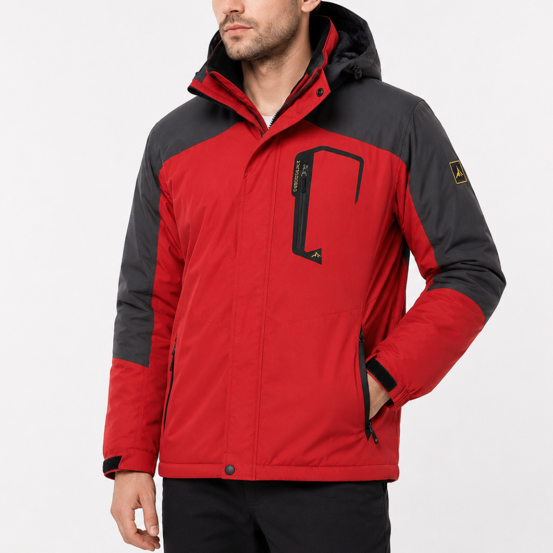 Wasserdichte Outdoorjacke für Herren – Mantel mit abnehmbarer Kapuze