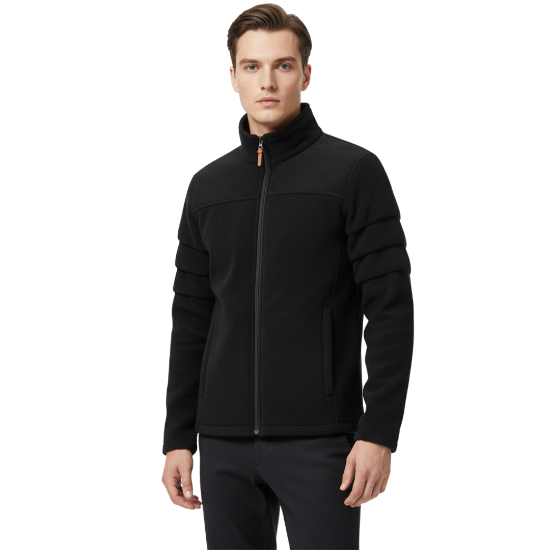 Herren Softshell-Fleecejacke – Thermische Outdoor-Jacke mit Reißverschluss für Herbst & Winter