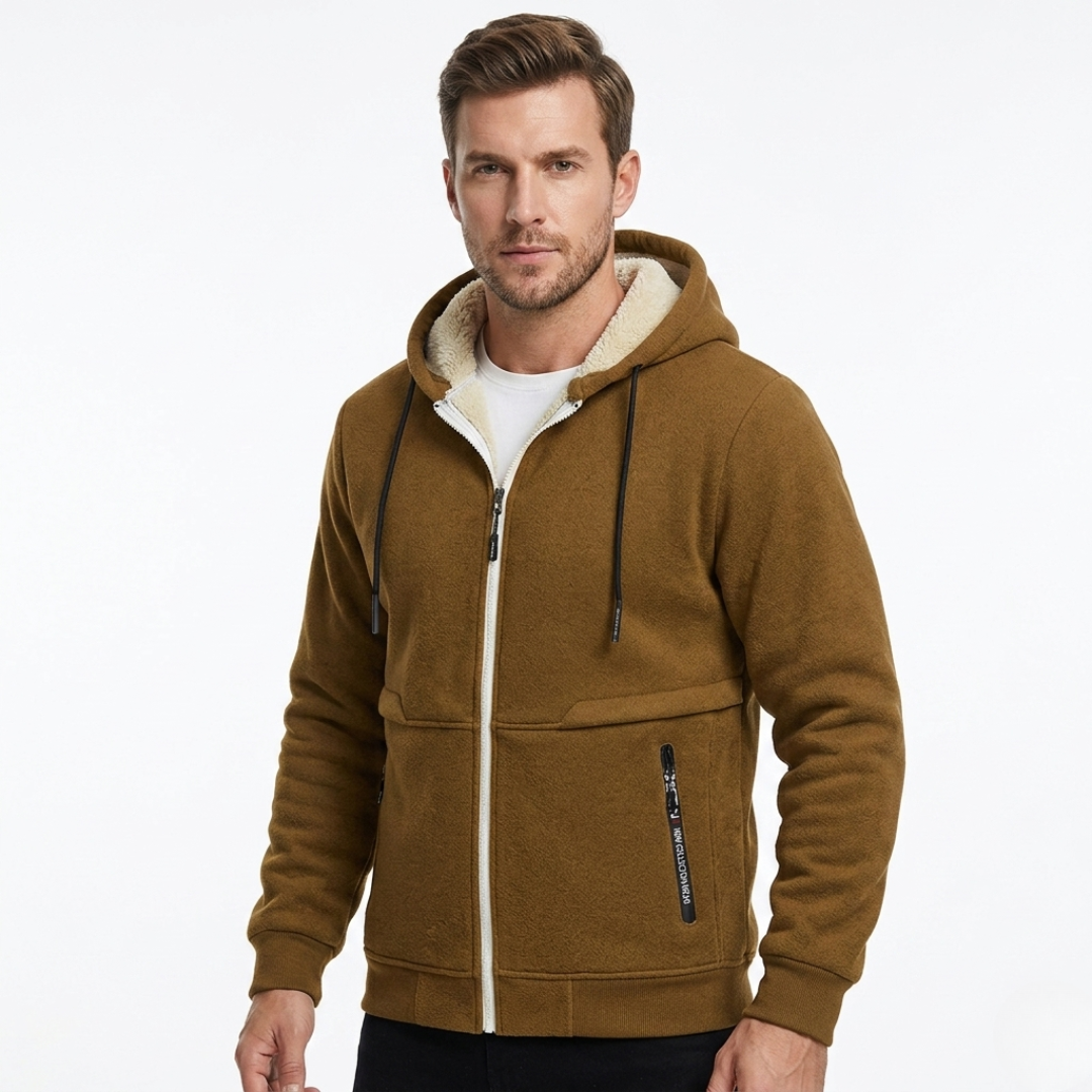 Nordspur | Schwere Kapuzenjacke mit Reißverschluss
