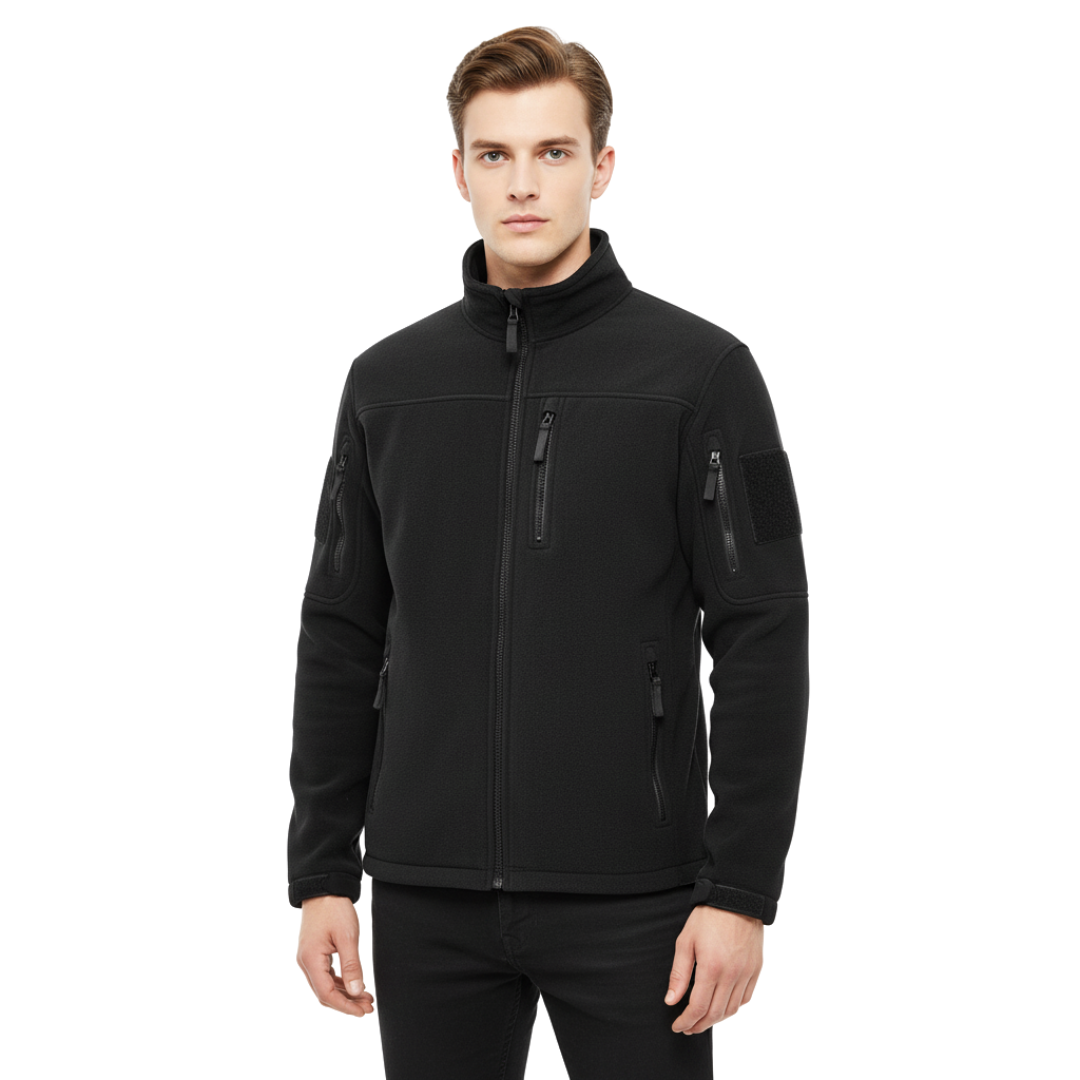 Herren Thermo-Fleecejacke – Taktische Outdoorjacke mit Reißverschluss