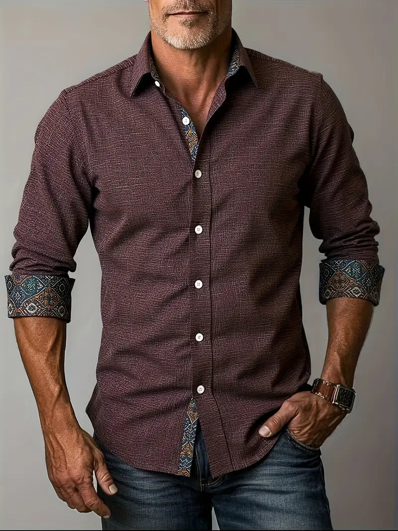Theo Tailliertes Button-Up-Hemd