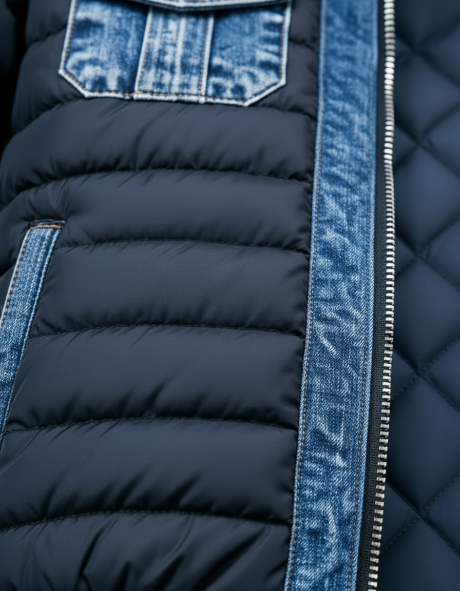 Zacharie - Moderne gesteppte Denim-Jacke