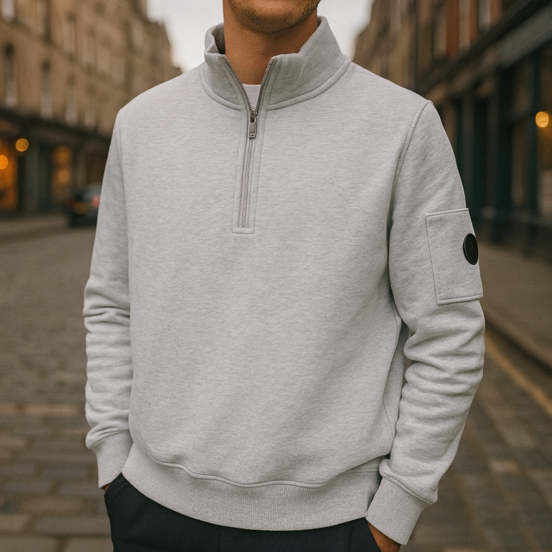 Nordspur | UrbanCore Strickpullover mit Halb-Reißverschluss