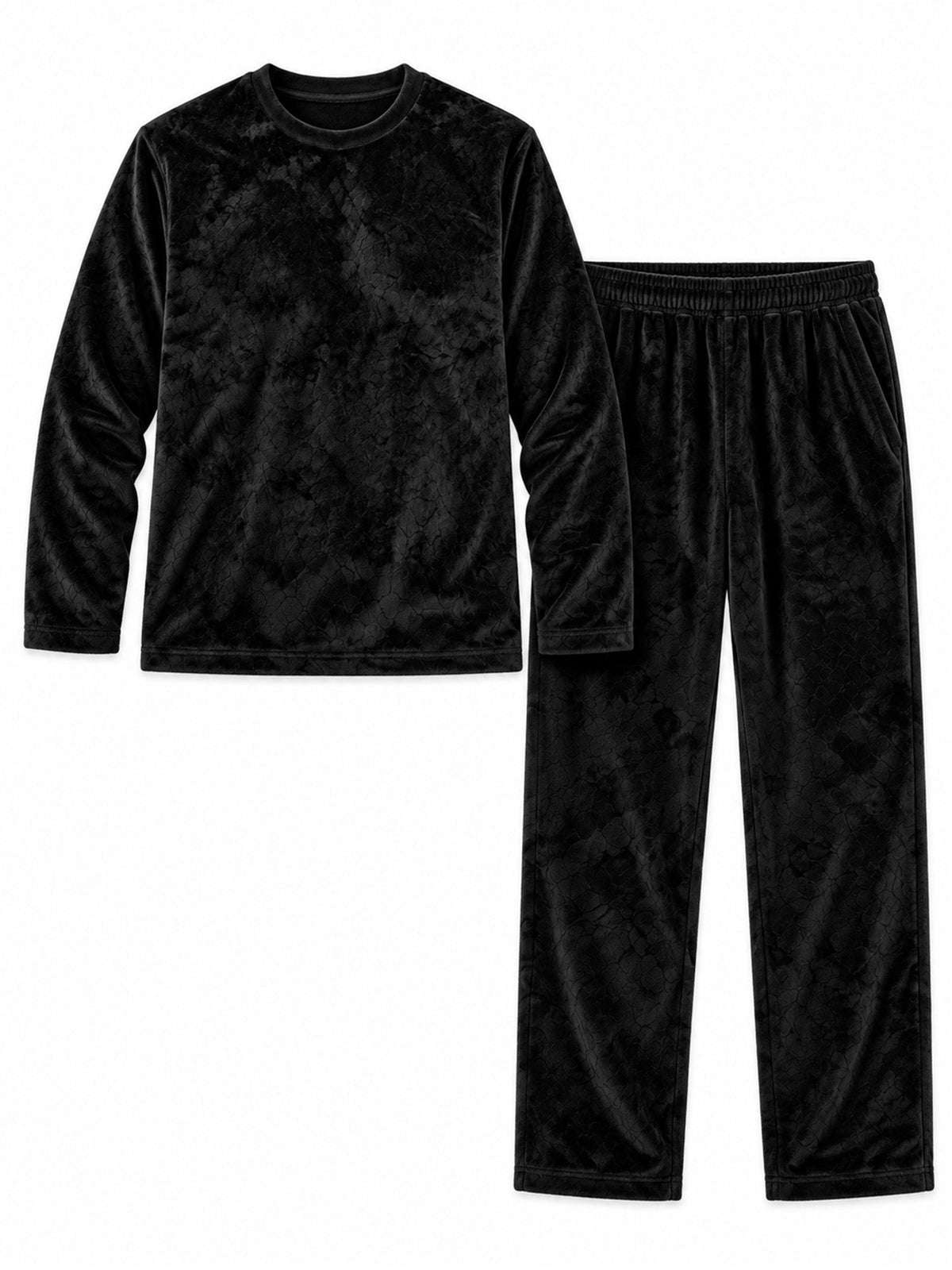 Herren Kuscheliges Thermo-Samt-Pyjama-Set
