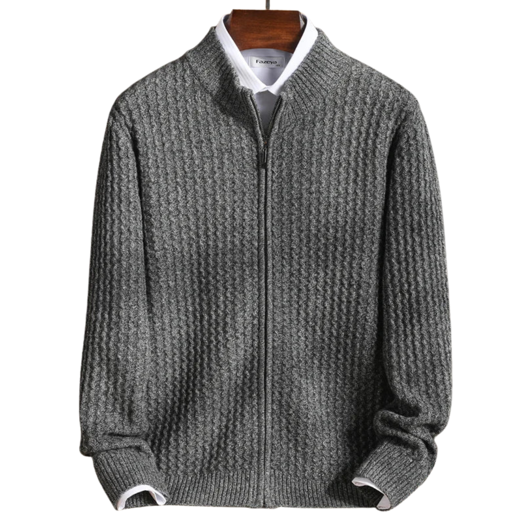 Nordspur | Sandridge Wollpullover mit Reißverschluss