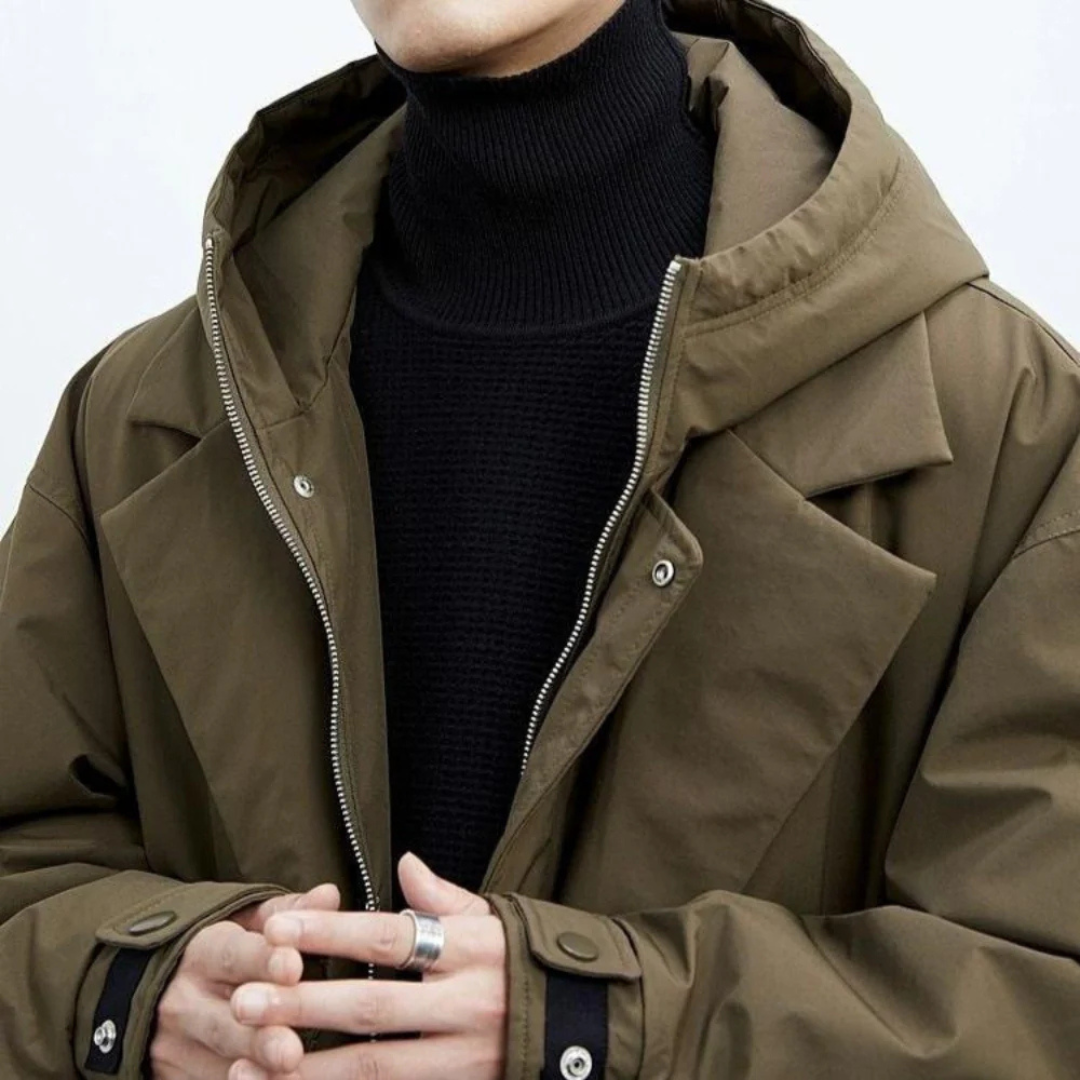 Wind- & Wasserdichte Herbstjacke mit Kapuze – StormGuard Coat