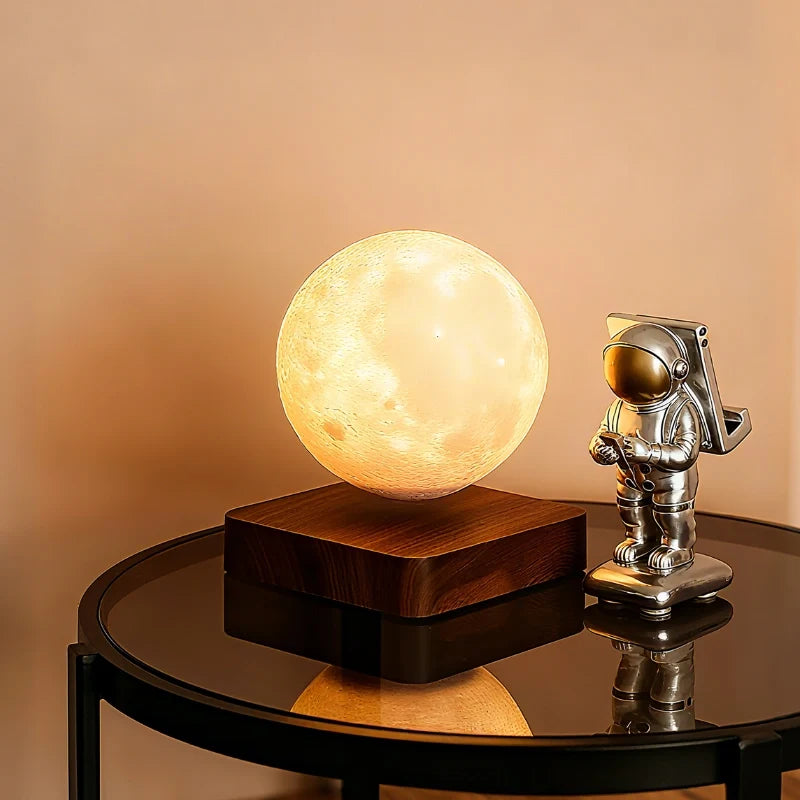 Schwebende Lampe mit magnetischer Levitation