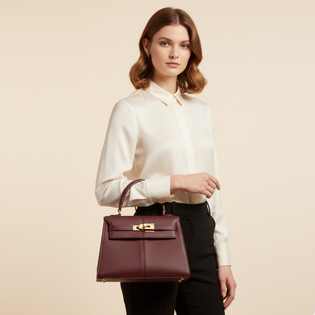 Nordspur | Große quadratische Handtasche mit Tragegriff
