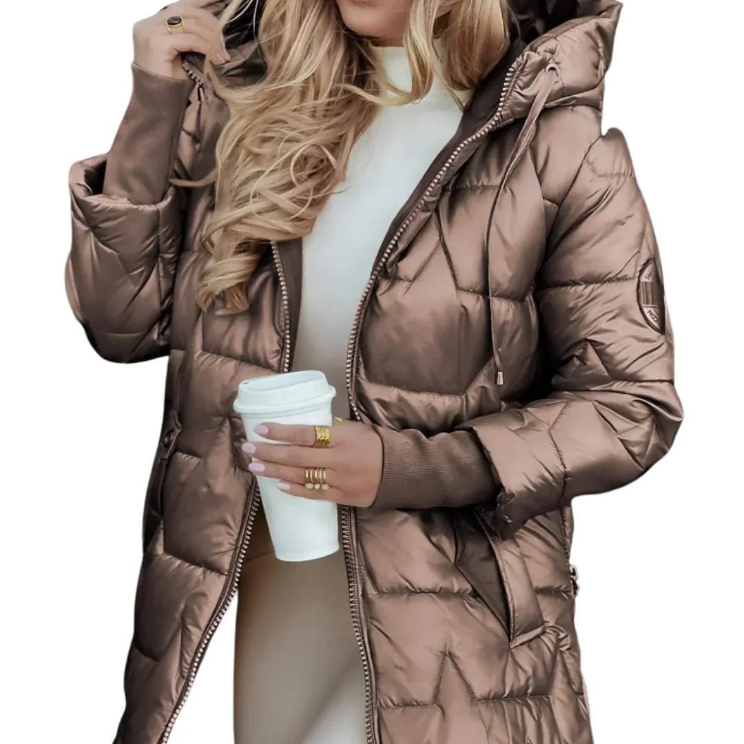 Wintermantel mit Kapuze & Wattierung – FrostLuxe Coat