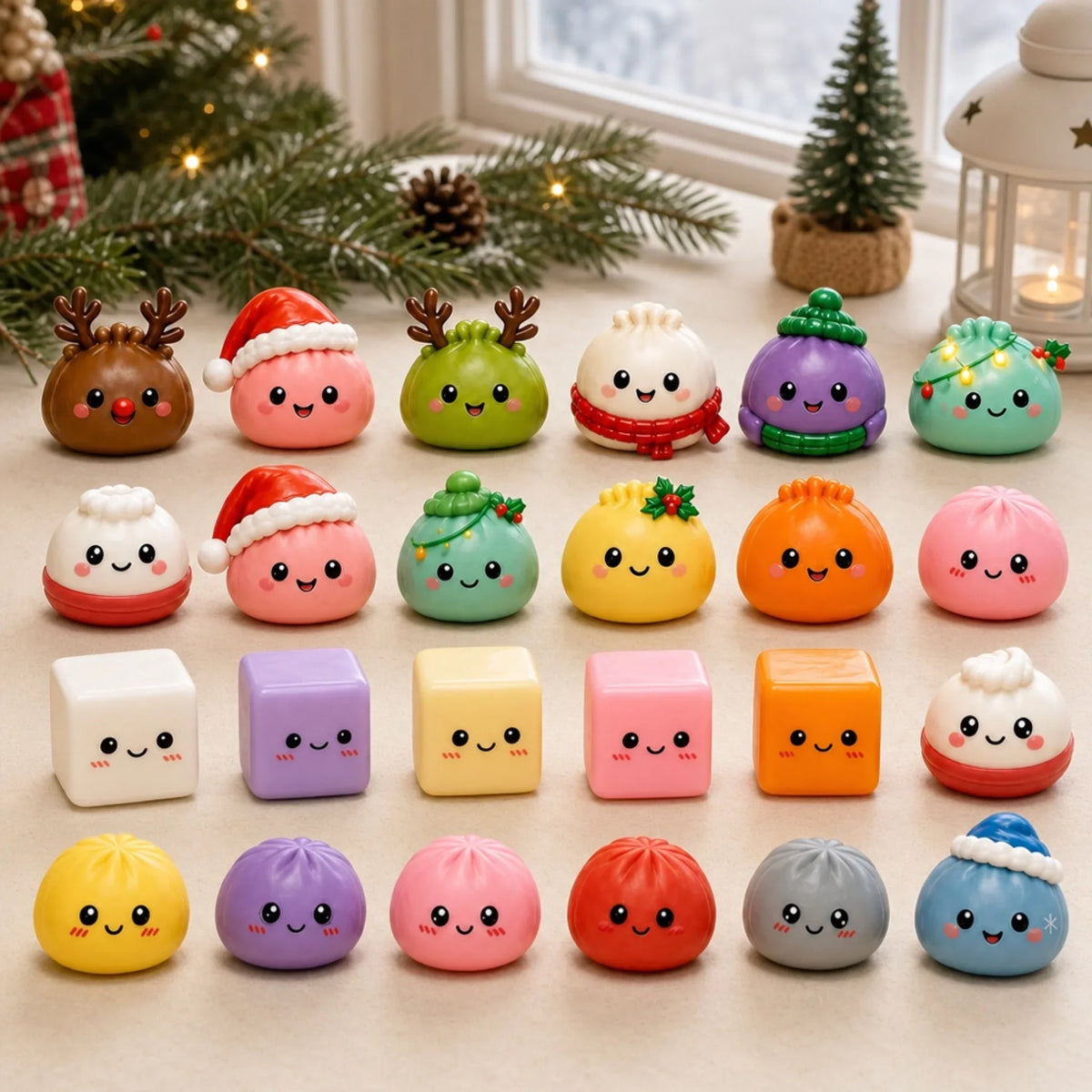 Dumpling Adventskalender - Weihnachts-Geburtstagsgeschenke für Mama, Papa, Bruder, Schwester, Kinder - Fröhliche kleine Dumplings