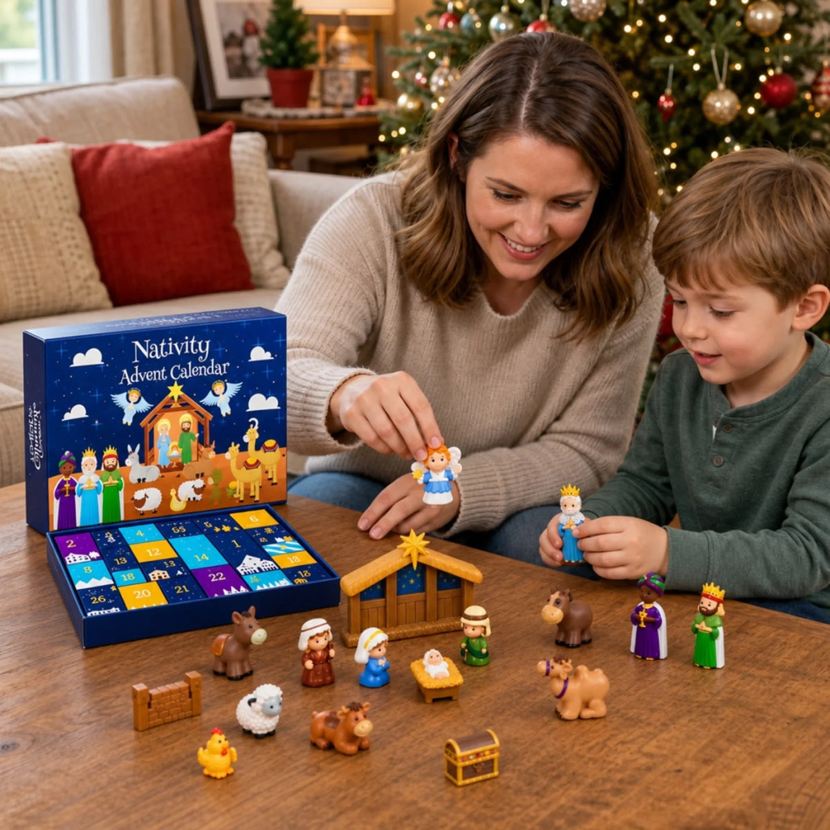 Personalisierter Krippen-Adventskalender