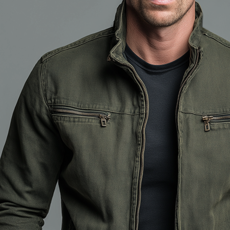Marion | Baumwolle Reißverschlussjacke - Vintage Washed