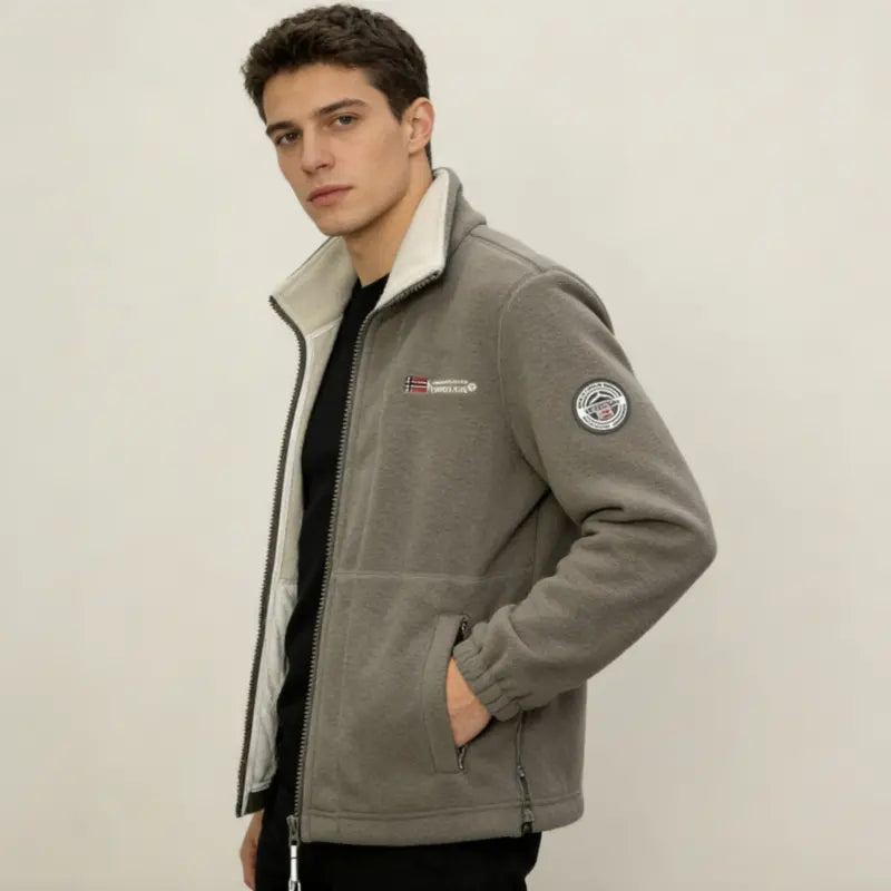 Herren dicker Wollmantel mit Plüschfütterung, große Größen, warm und bequem für Herbst und Winter