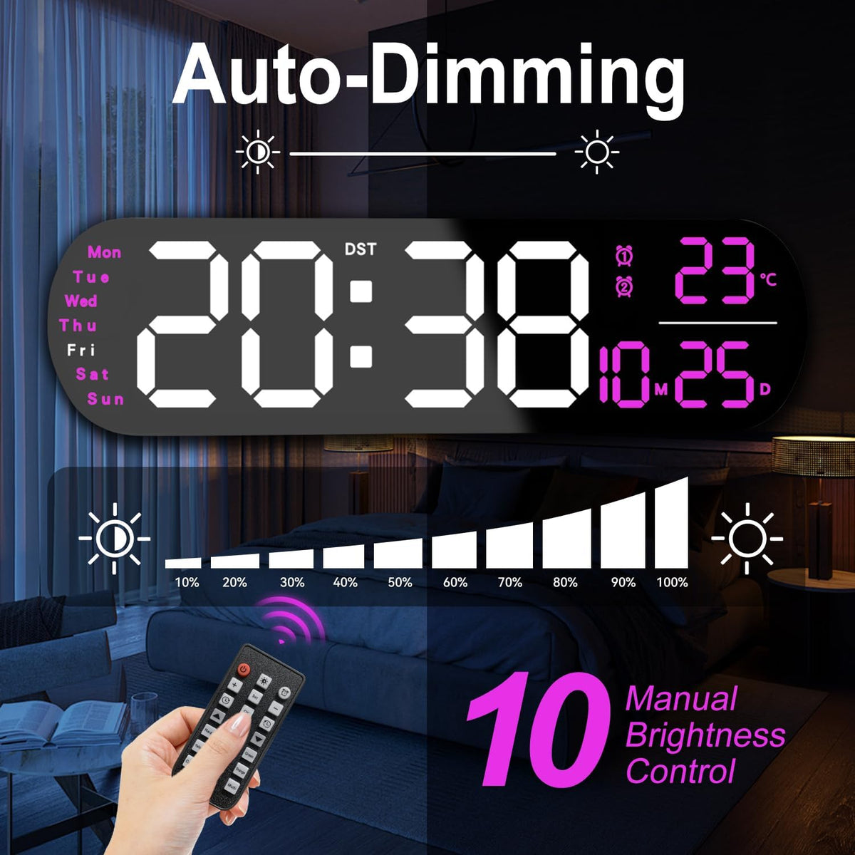 Smart LED Wanduhr
