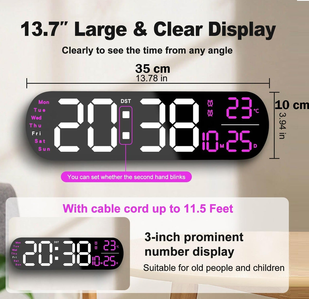 Smart LED Wanduhr