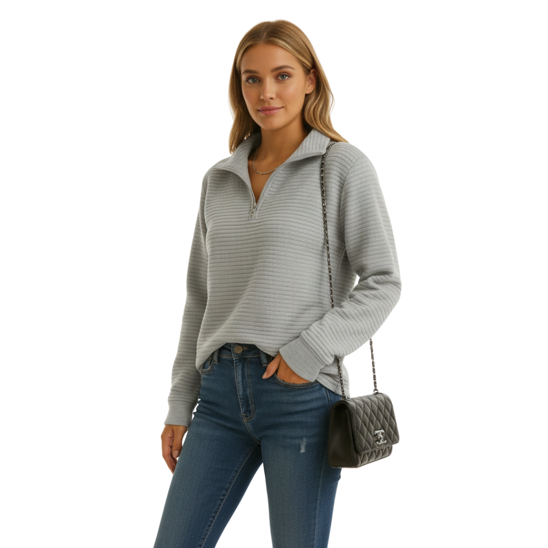 Nordspur | Selene Pullover mit Halb-Reißverschluss