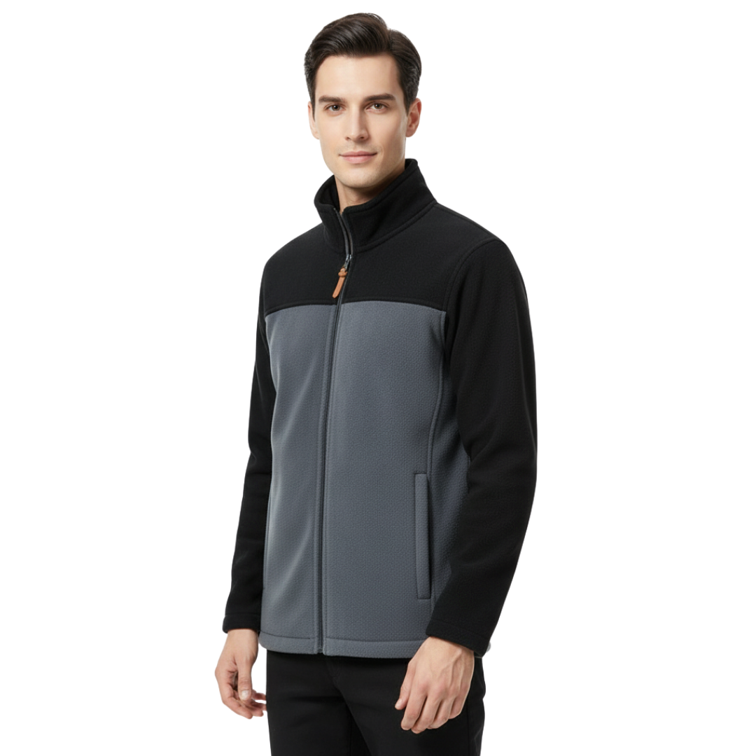 Herren Softshell-Fleecejacke – Thermische Outdoor-Jacke mit Reißverschluss für Herbst & Winter