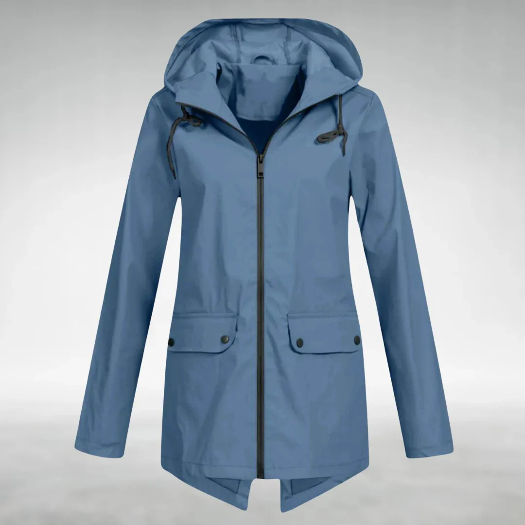 Wasserdichte Damenjacke mit Kapuze & Atmungsaktivem Komfort – RainChic Coat