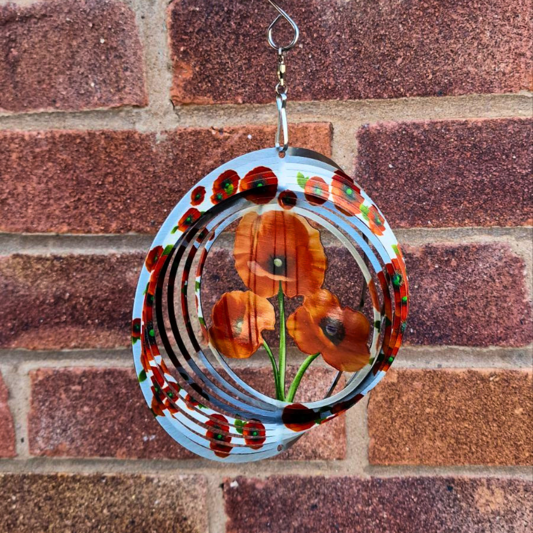 Mohn-Windspinner (klein oder groß)