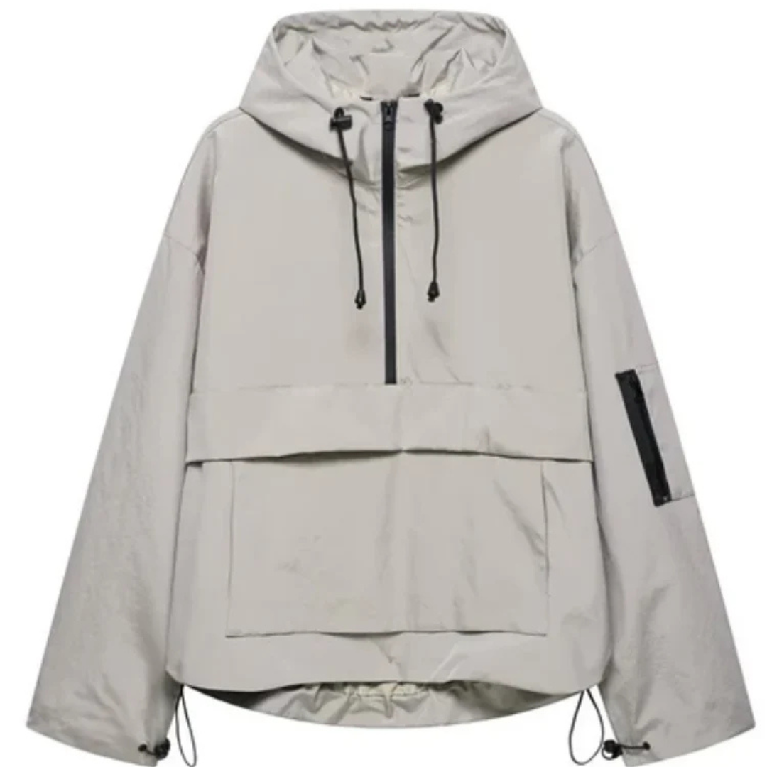 Wasserdichter Allwetter-Mantel mit Kapuze & Fronttasche – StormShield Parka