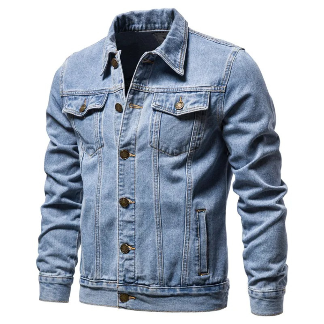 Herren Vintage Jeansjacke – Ironweft Klassische Baumwoll-Outdoorjacke