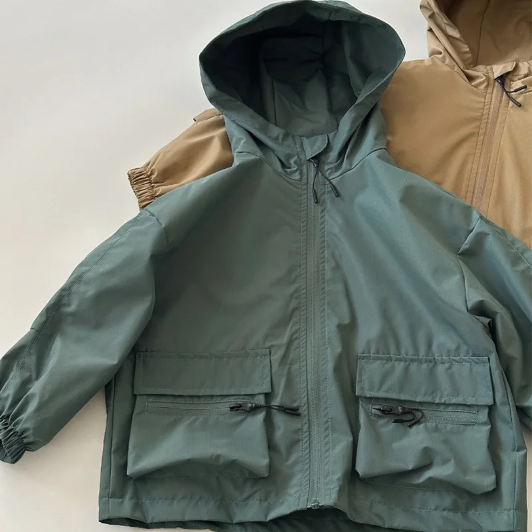 Jacke Jungen wasserdicht mit Kapuze & Reißverschluss für Frühling & Herbst – StormGuard Kids Jacket