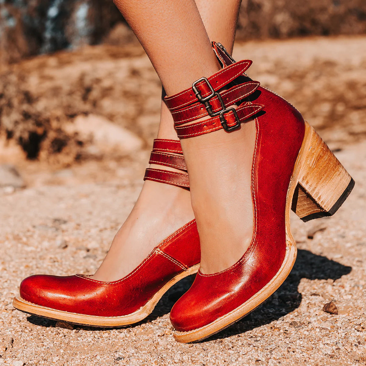 Margaret | Bequeme Klassische Riemchen-Heels