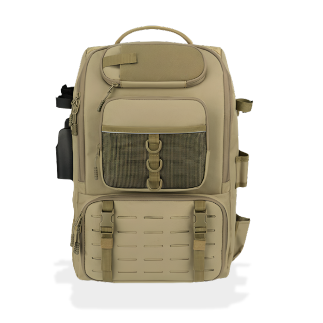 Taktischer Angelrucksack mit Rutenhalter & 40L + 4 Köderboxen – AnglerPro GearPack