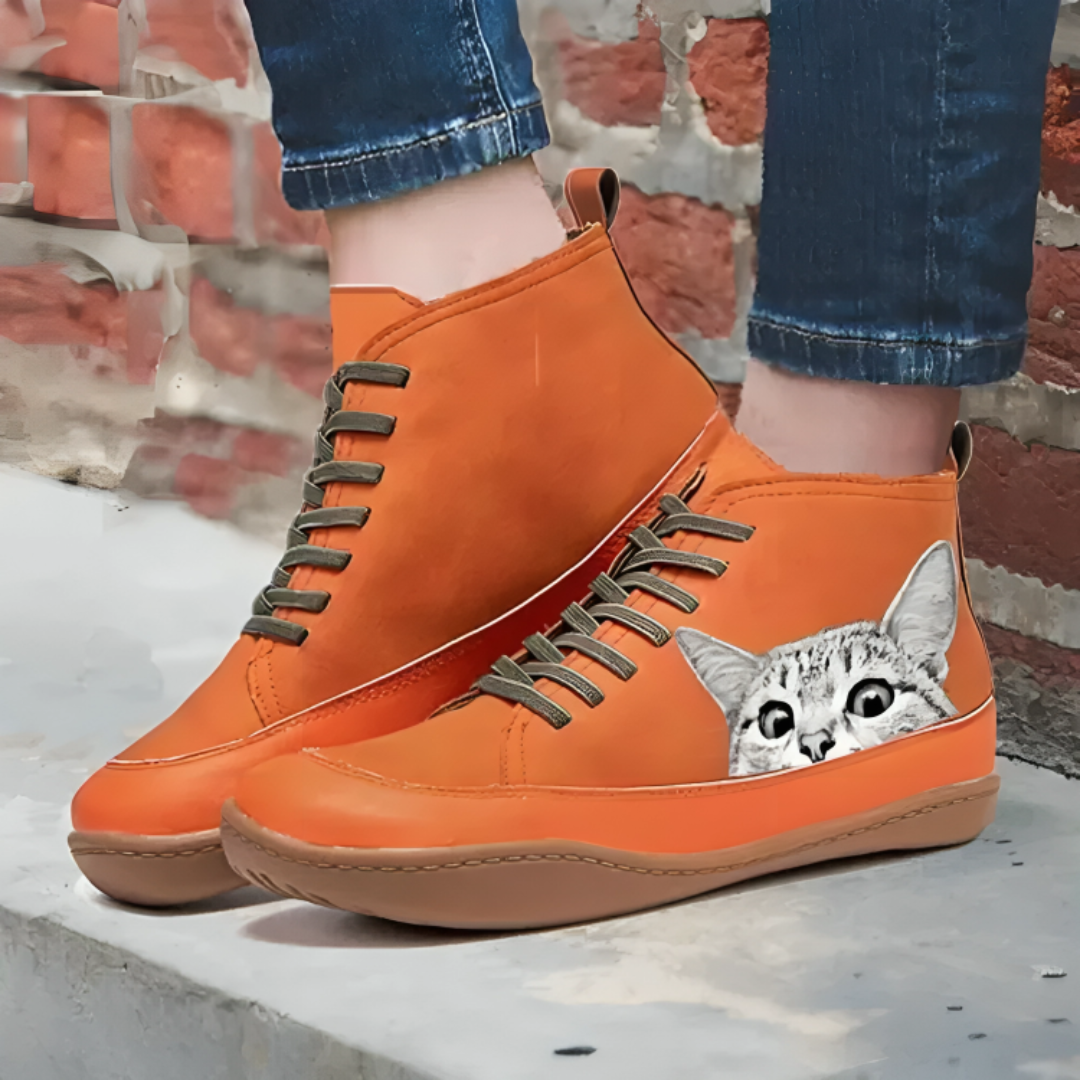 Schuhe Leder warm & stylisch – CatLovers Ankle Boots