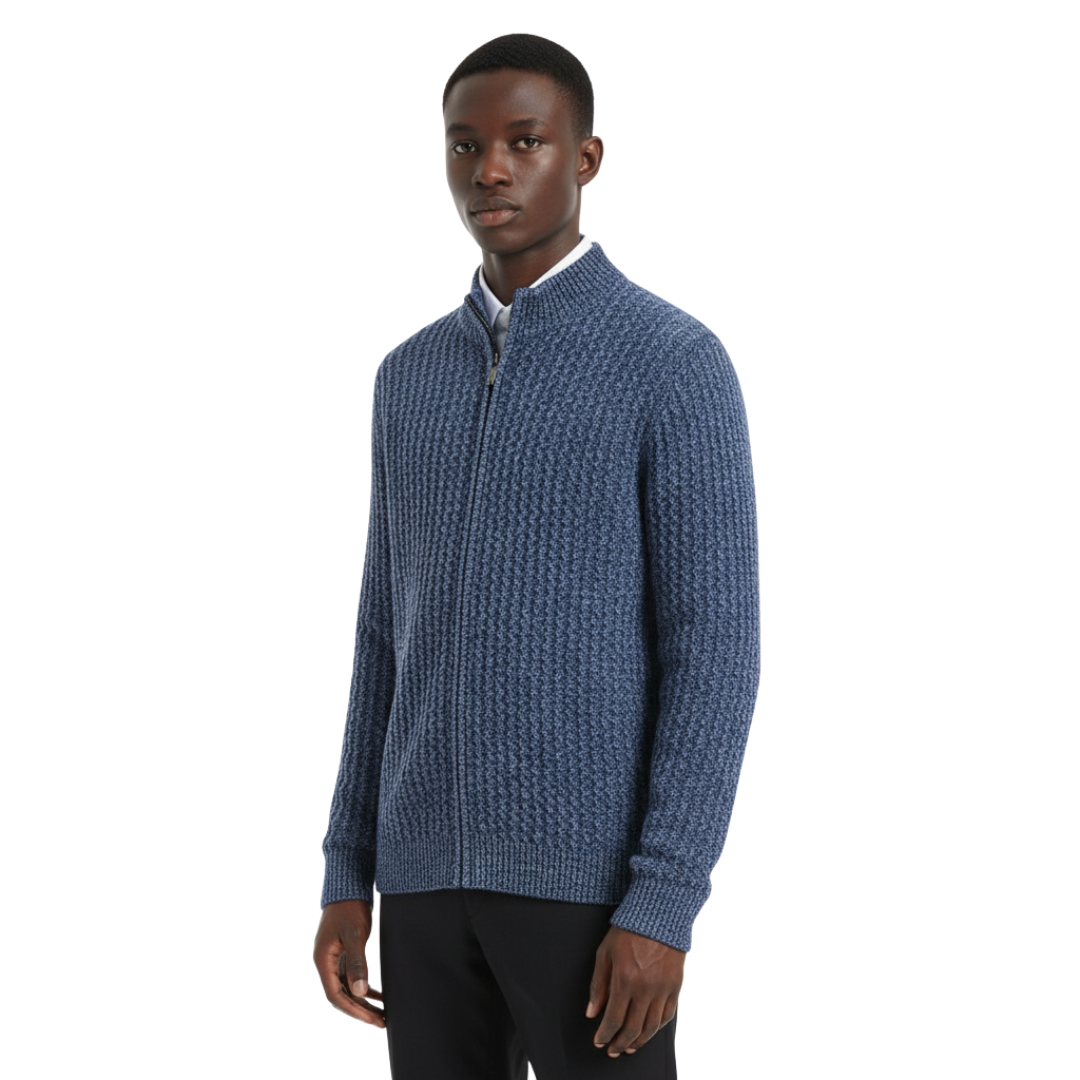 Nordspur | Sandridge Wollpullover mit Reißverschluss