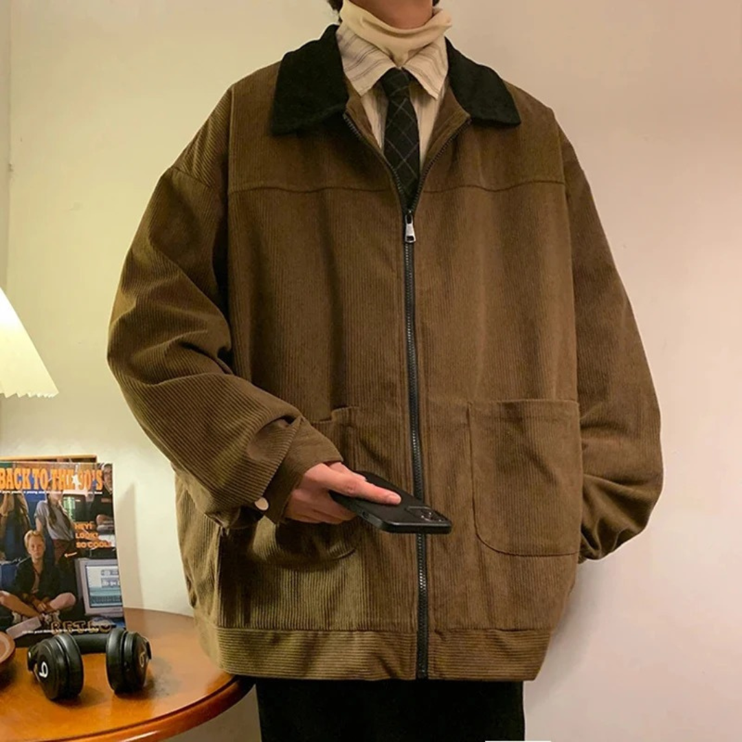 Herren Retro Cord-Bomberjacke – Broadmoor Reißverschlussjacke