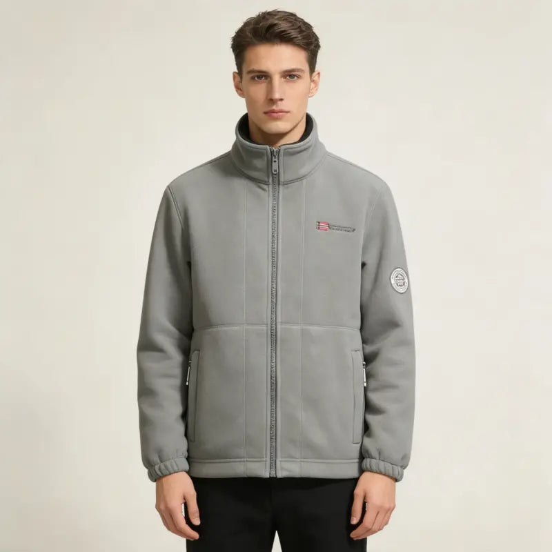 Herren dicker Wollmantel mit Plüschfütterung, große Größen, warm und bequem für Herbst und Winter