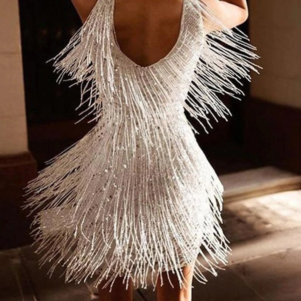 Elegantes Fransen-Partykleid