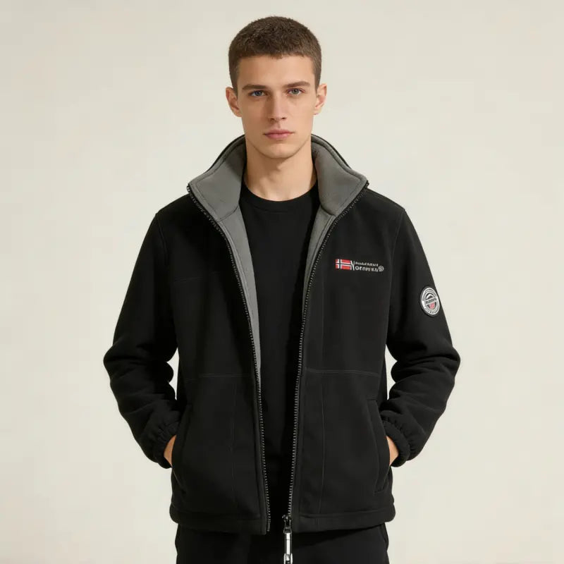 Herren dicker Wollmantel mit Plüschfütterung, große Größen, warm und bequem für Herbst und Winter