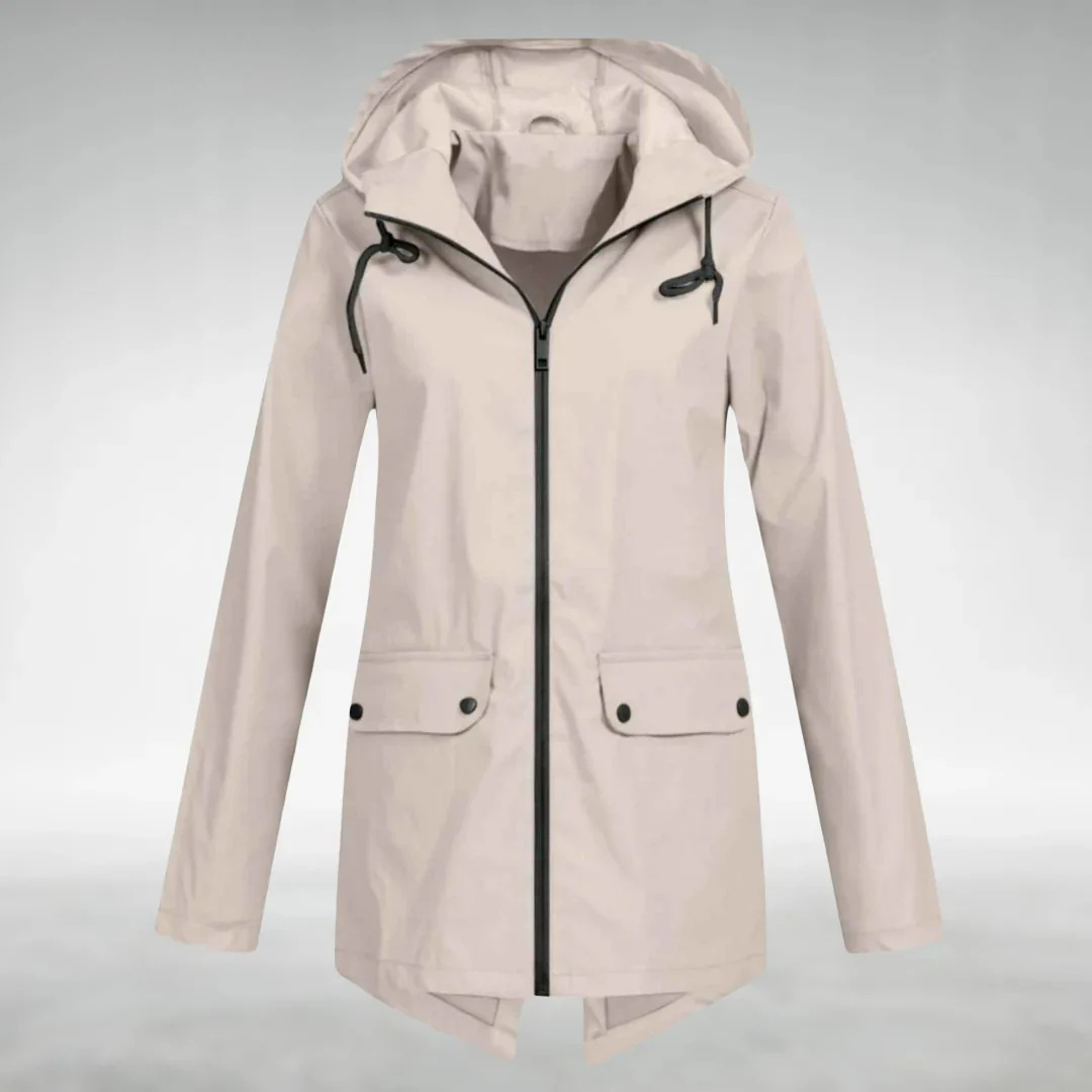 Wasserdichte Damenjacke mit Kapuze & Atmungsaktivem Komfort – RainChic Coat