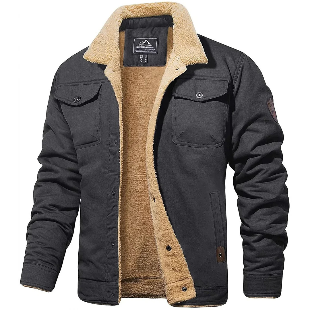 Winter Bomberjacke mit Fleece-Futter & Taschen – NordHaven Coat