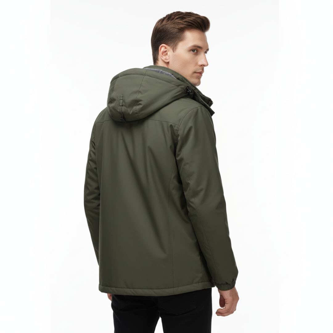 Wasserdichte Herrenjacke mit Kapuze – Regen- & Winddichte Jacke
