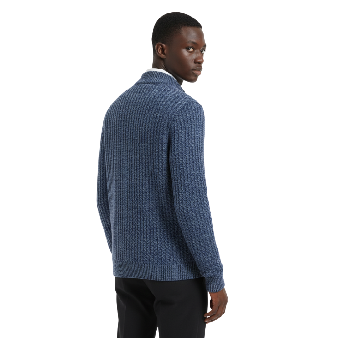 Nordspur | Sandridge Wollpullover mit Reißverschluss