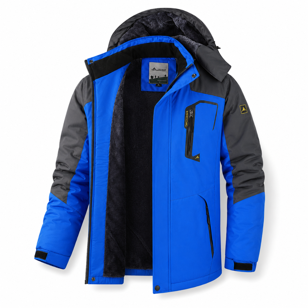 Wasserdichte Outdoorjacke für Herren – Mantel mit abnehmbarer Kapuze