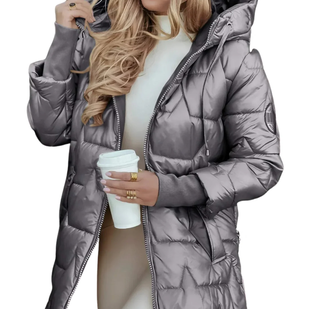 Wintermantel mit Kapuze & Wattierung – FrostLuxe Coat