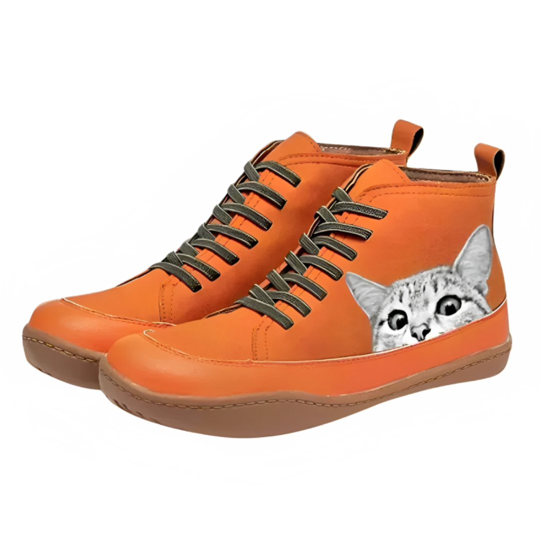 Schuhe Leder warm & stylisch – CatLovers Ankle Boots