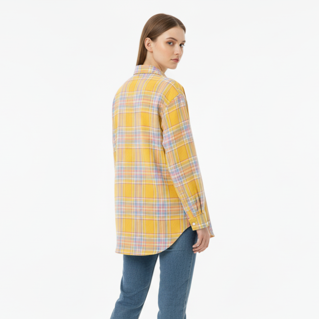 Flanellbluse mit Karomuster | Weiche Overshirt-Bluse für Damen